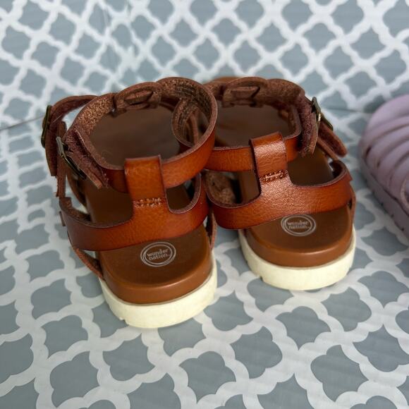 Wonder Nation Set of 2 Gladiator Sandals Size 11 Toddler Pre-Loved - Picture 6 of 9